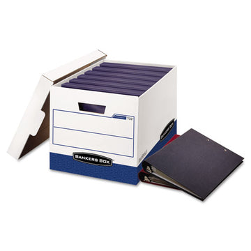 Bankers Box® Binderbox Storage Boxes, Letter Files, 13.13" X 20.13" X 12.38", White-blue, 12-carton freeshipping - TVN Wholesale